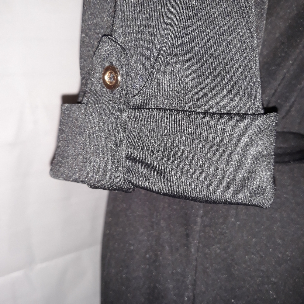 NWOT Kasper Black Shirtdress - Picture 7 of 9